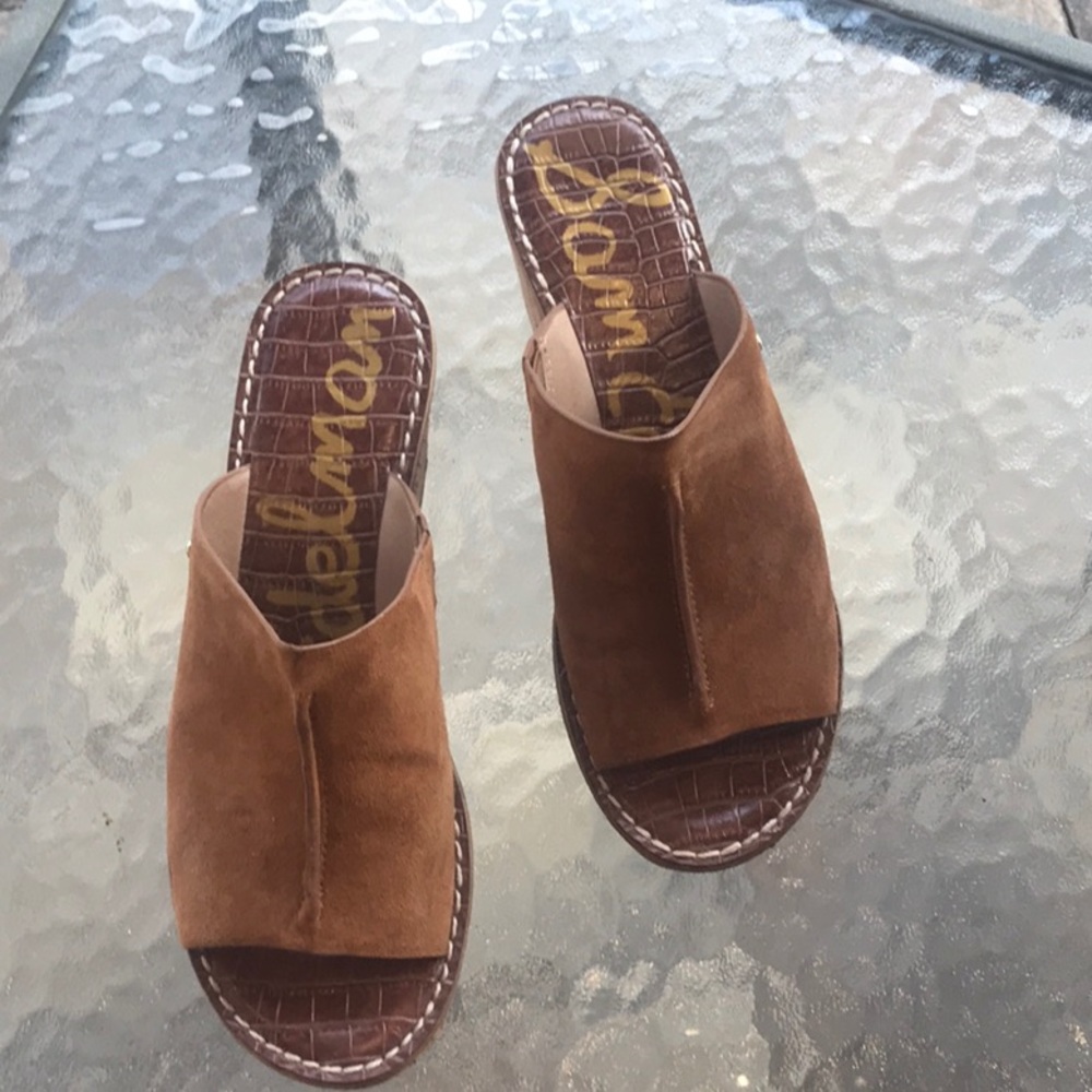 Sam Edelman cork wedge slides